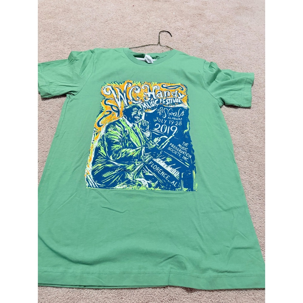 WC Handy Music Festival 2019 T Shirt Mens Medium Green Graphic Tee The Shoals AL